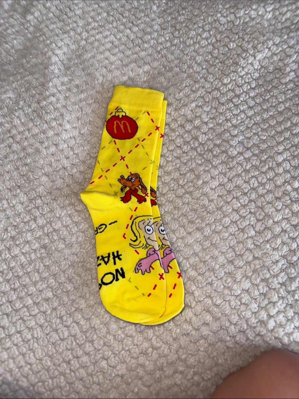 The Grinch Meal McDonalds Limited edition Yellow Socks!